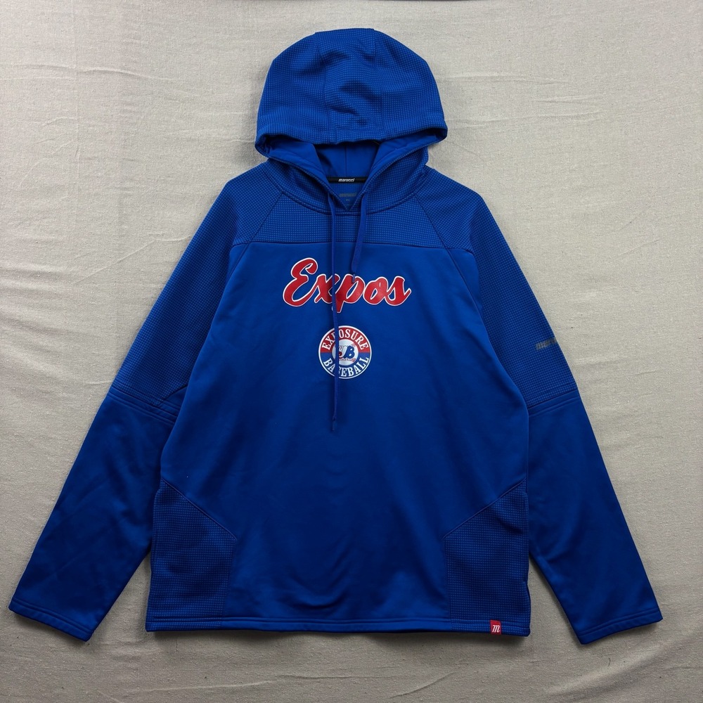 Marucci Hoodie Mens XXL Blue Expos Exposure Baseball‎ Performance Pullover
